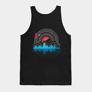 Shimmy Music Sky Space Outdoor Mountain Lineart Tank Top